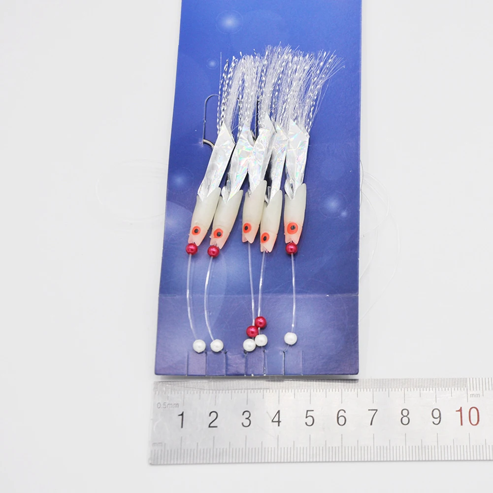 5pcs/Pack Sabiki Soft Fishing Lure Rigs Bait Jigs Lure Feather Lure Herring Bait Worn Fake String Barbed Hook Fishing Lure Pesca
5pcs/Pack Sabiki Soft Fishing Lure Rigs Bait Jigs Lure Feather Lure Herring Bait Worn Fake String Barbed Hook Fishing Lure Pesca
