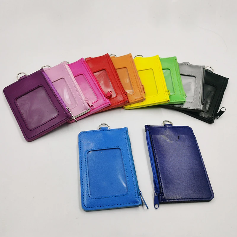Fashion PU Leather Business ID Card Holder Credit Badge Holder Bus Cards Cover Coin Purse Zipper Small Wallet With Keychain
Fashion PU Leather Business ID Card Holder Credit Badge Holder Bus Cards Cover Coin Purse Zipper Small Wallet With Keychain