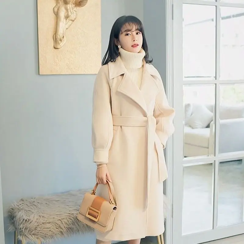 New Autumn Winter Coat For Women's Jacket Woolen Coat Lantern Sleeve Waist Wrapped Mid length Versatile Woolen Coat
New Autumn Winter Coat For Women's Jacket Woolen Coat Lantern Sleeve Waist Wrapped Mid length Versatile Woolen Coat
