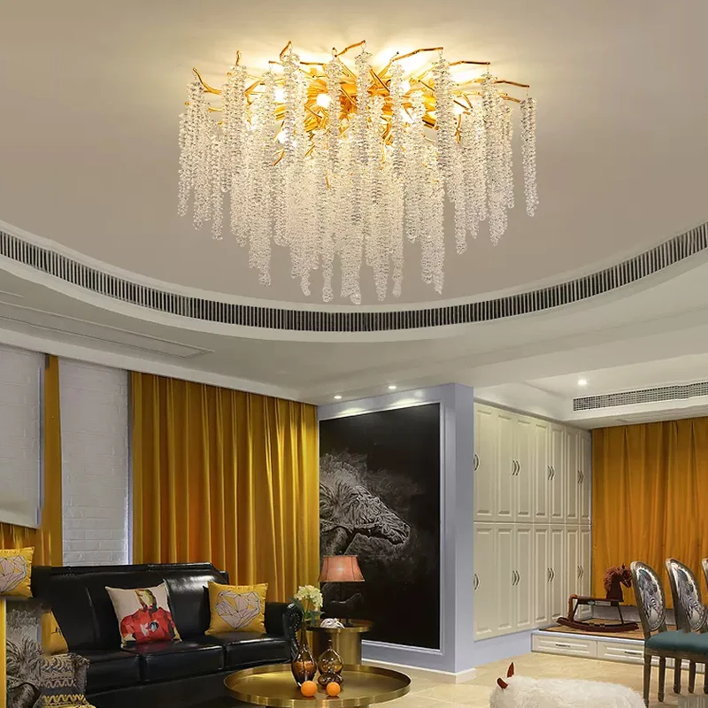 

Modern Luxury Crystal Ceiling Light Living Dining Room Bedroom Ceiling Chandelier Indoor Lighting Home Deco Pendant Lamp Fixture