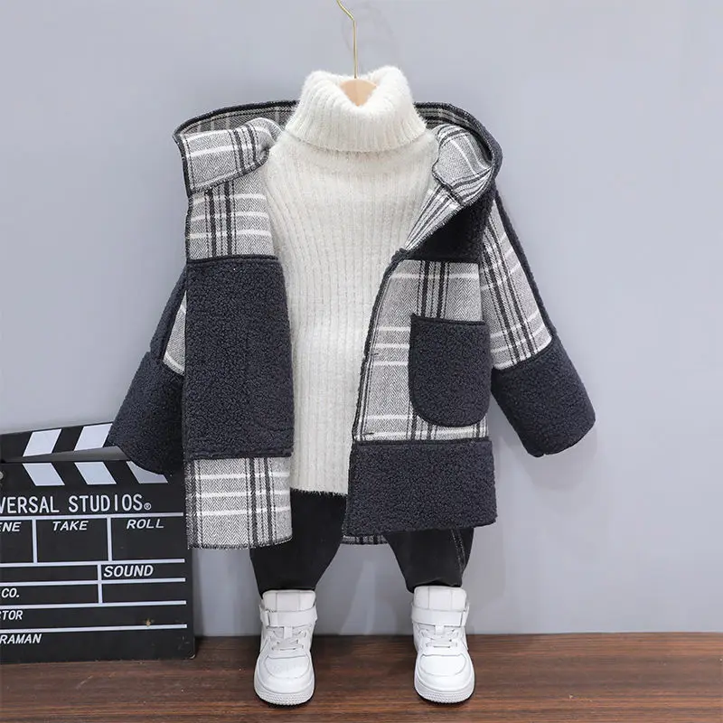 Girls Wool Coat Jacket Outerwear 2022 Hooded Thicken Plus Velvet Winter Autumn Cotton Teenagers Children's Clothing
Girls Wool Coat Jacket Outerwear 2022 Hooded Thicken Plus Velvet Winter Autumn Cotton Teenagers Children's Clothing