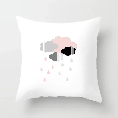 

INS Nordic Cushion Cover Cartoon Cloud Moon Star Pattern Polyester Throw Pillow Case Car Sofa Decorative Pillowcases Home Decor