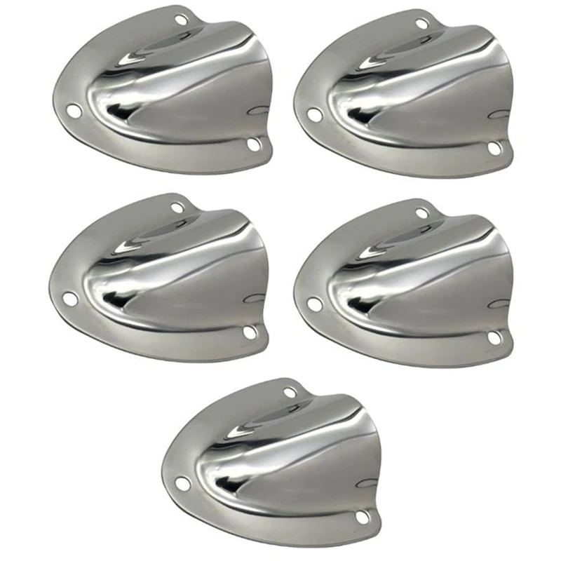 

5 PCS Marine Grade Stainless Steel Large Vent Clam-Shell for Yacht Boat Sailing Ship Accessory Marine Hardware