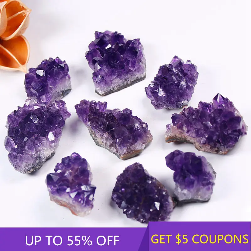 40-50g Natural Purple Amethyst Quartz Crystal Cluster Healing Stone Druzy Geode Mineral Rock Specimens Ornament Home Decor Gift
40-50g Natural Purple Amethyst Quartz Crystal Cluster Healing Stone Druzy Geode Mineral Rock Specimens Ornament Home Decor Gift