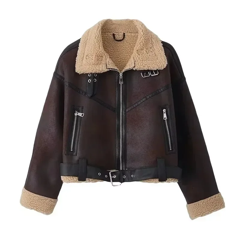Brown Winter Women Suit Lambswool Jacket Blazer Female Cool Girl Thick Street Wear Office Lady Coat With Belt
Brown Winter Women Suit Lambswool Jacket Blazer Female Cool Girl Thick Street Wear Office Lady Coat With Belt
