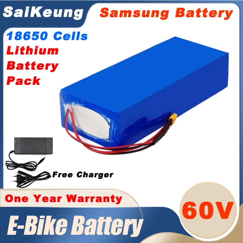 Ebike Battery Pack 3000W High Power Electric Bike Motor Electric Scooter 60V 20Ah 30Ah 40Ah 50Ah 60AhEbike Battery with Charger
Ebike Battery Pack 3000W High Power Electric Bike Motor Electric Scooter 60V 20Ah 30Ah 40Ah 50Ah 60AhEbike Battery with Charger