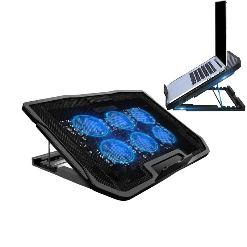 

Laptop Cooler Cooling Pad Laptop Stand 6 Fans Computer Fan Base Game Laptop Cooler Notebook Game Fan Stable Stand Cooling Pad