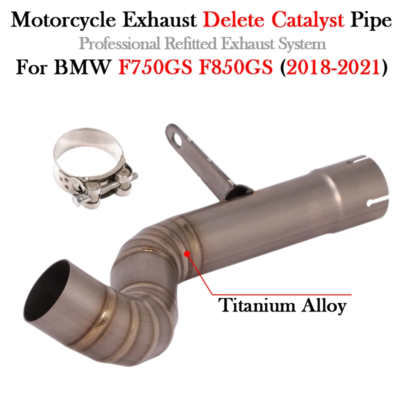 

For BMW F750GS F850GS F750 GS 2018 - 2021 Motorcycle Exhaust Middle Link Pipe Catalyst Delete Modify Escape Moto Muffler Enhance