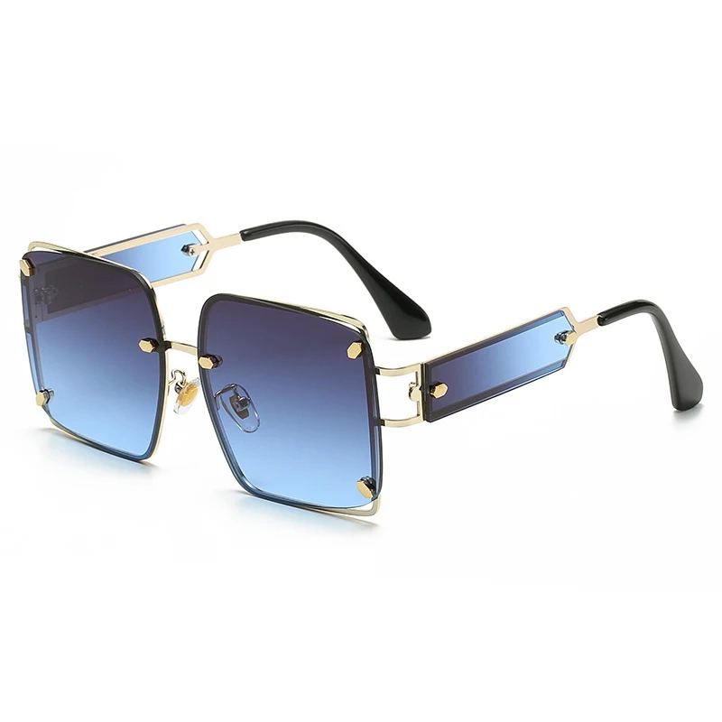

Men's sunglasses Optical Lenses for Women Metal Rivet with Large Frame Woman Men's Sunglasses
