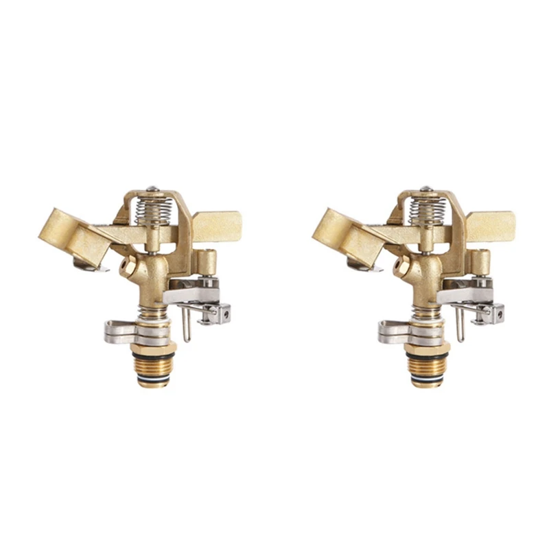1/2 Inch Brass Impact Sprinkler 2 Pack, Heavy Duty Lawn Sprinkler Head With Nozzles, Adjustable 20 - 360 Degree Large
1/2 Inch Brass Impact Sprinkler 2 Pack, Heavy Duty Lawn Sprinkler Head With Nozzles, Adjustable 20 - 360 Degree Large