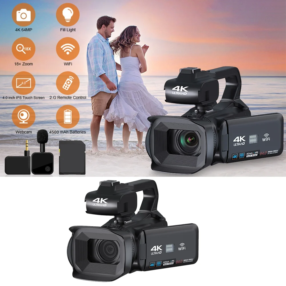 4K Video Recorder Camera 64MP Camcorder for Youtube Stream Rotate 4.0Inch Touch Screen Professional Digital Camera
4K Video Recorder Camera 64MP Camcorder for Youtube Stream Rotate 4.0Inch Touch Screen Professional Digital Camera