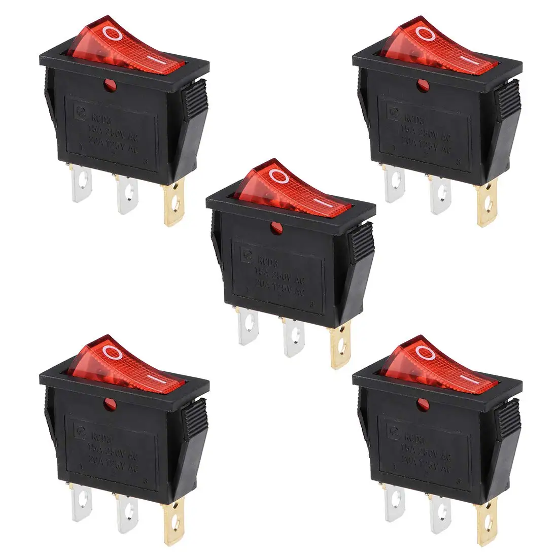 Keszoox Boat Rocker Switch Red LED Light DC 12/24V Toggle Switch for Boat Car Marine ON/Off AC 250V/15A 125V/20A SPST 5pcs
Keszoox Boat Rocker Switch Red LED Light DC 12/24V Toggle Switch for Boat Car Marine ON/Off AC 250V/15A 125V/20A SPST 5pcs