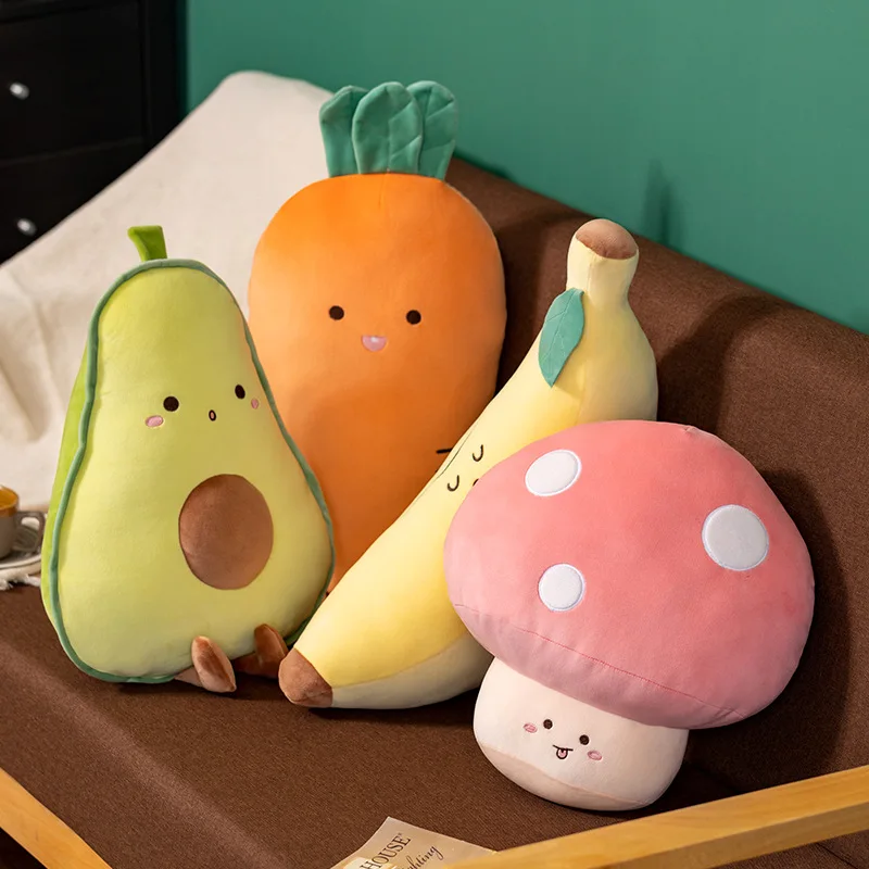 

Милые плюшевые игрушки в виде авокадо, банана, мягкая морковка, искусственная подушка, милые фрукты, детская комната, домашний декор, 2024 искусства G62