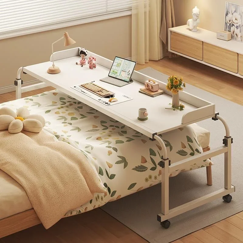 

Length& Height Adjustable Rolling Table Computer Desk Home Office Writing Desk Notebook Table Top Desk Sofa Bed Across The Bed