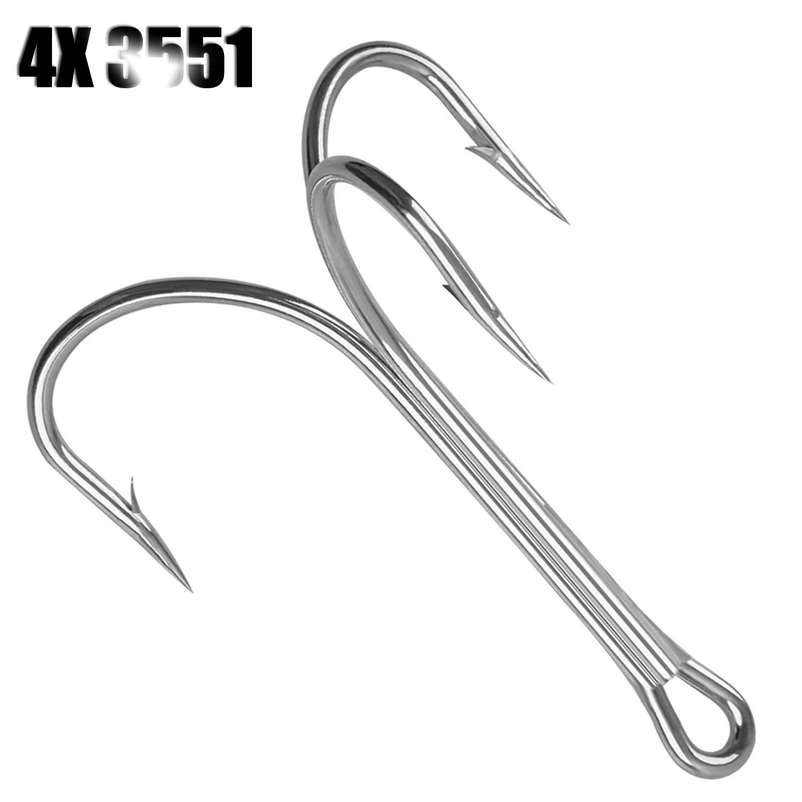 100pcs Fishing Hooks 4X Strong 3551 Triple Hooks High Carbon Steel Sharp Treble Hooks with Eye Silver Fishhook for Sea Fishing
100pcs Fishing Hooks 4X Strong 3551 Triple Hooks High Carbon Steel Sharp Treble Hooks with Eye Silver Fishhook for Sea Fishing