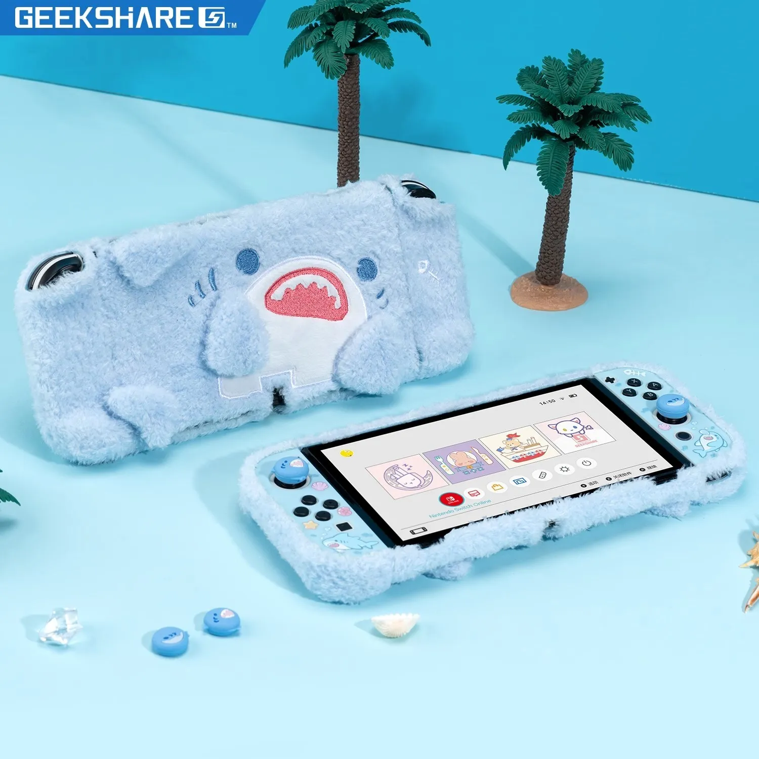 Защитный чехол GeekShare Switch OLED, плюшевый чехол в виде акулы для Nintendo Switch OLED
Защитный чехол GeekShare Switch OLED, плюшевый чехол в виде акулы для Nintendo Switch OLED
