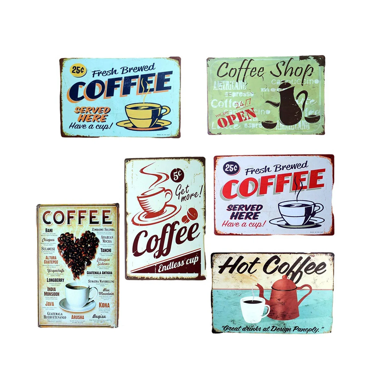 Tin-Leaf Painting Coffee Decorative Tin-Leaf Painting Suitable for KTV, Bars, Restaurants, Retro Decoration 20X30cm 
Tin-Leaf Painting Coffee Decorative Tin-Leaf Painting Suitable for KTV, Bars, Restaurants, Retro Decoration 20X30cm
