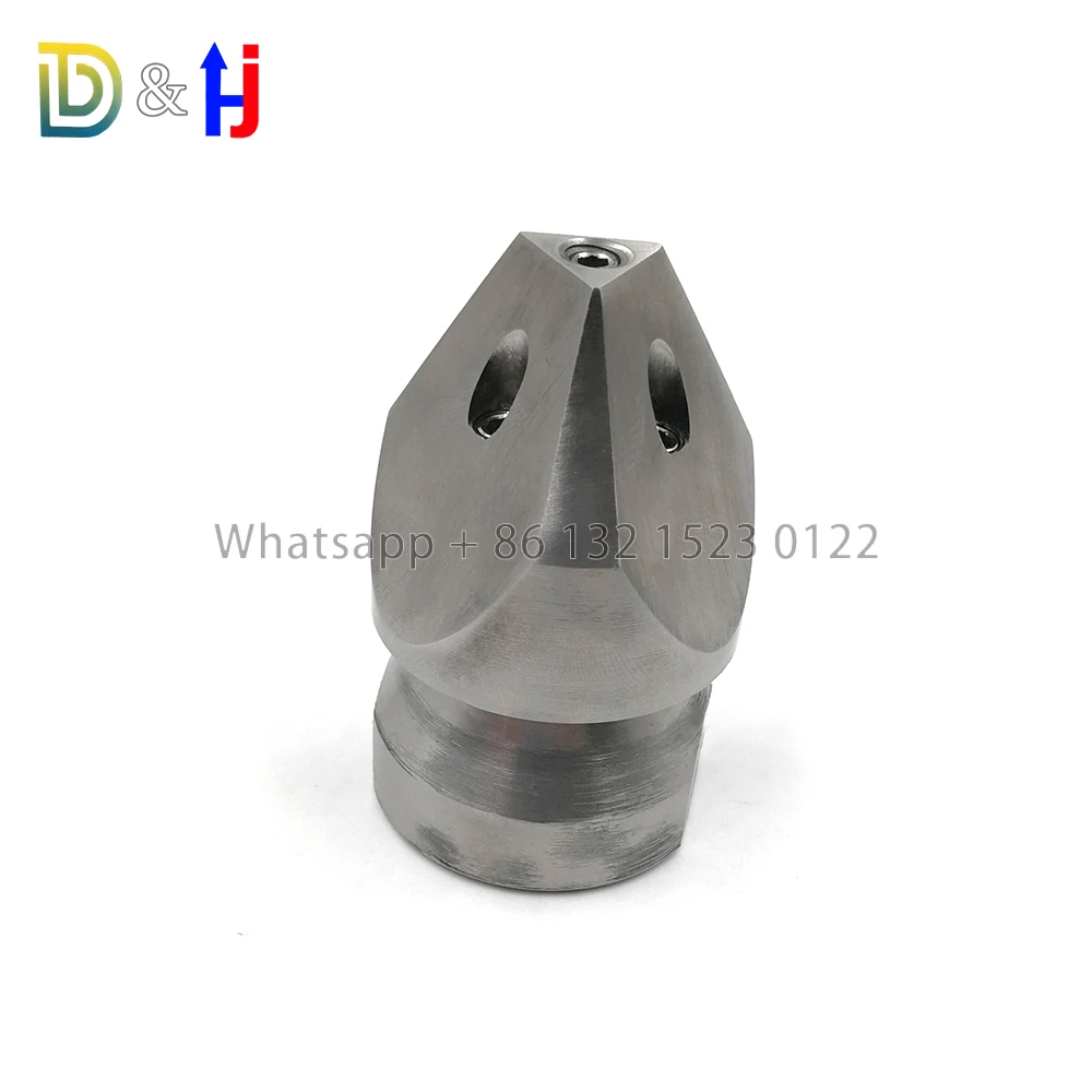 

High Pressure Nozzle Puncture Stainless Steel Punching Clean Rinse Wash Dredging Sewer Water Mouse Nozzle