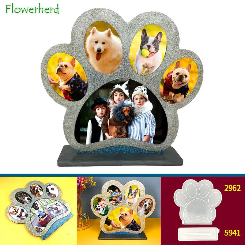 Dog Paw Photo Frame Silicone Mold Diy Creative Dog Paw Photo Frame Mold Mirror Handmade Crystal Glue Mold Resin Molds
Dog Paw Photo Frame Silicone Mold Diy Creative Dog Paw Photo Frame Mold Mirror Handmade Crystal Glue Mold Resin Molds