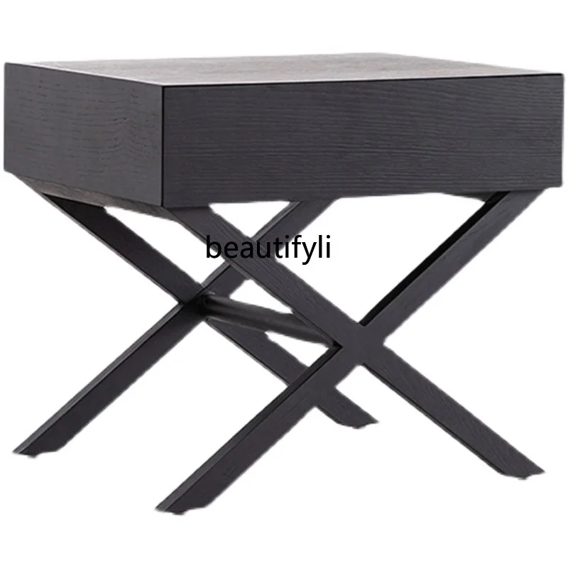 Creative Minimalist Solid Wood Bedside Cabinet Designer Bedroom Black Drawer Storage Cabinet Nordic Living Room Furniture
Creative Minimalist Solid Wood Bedside Cabinet Designer Bedroom Black Drawer Storage Cabinet Nordic Living Room Furniture