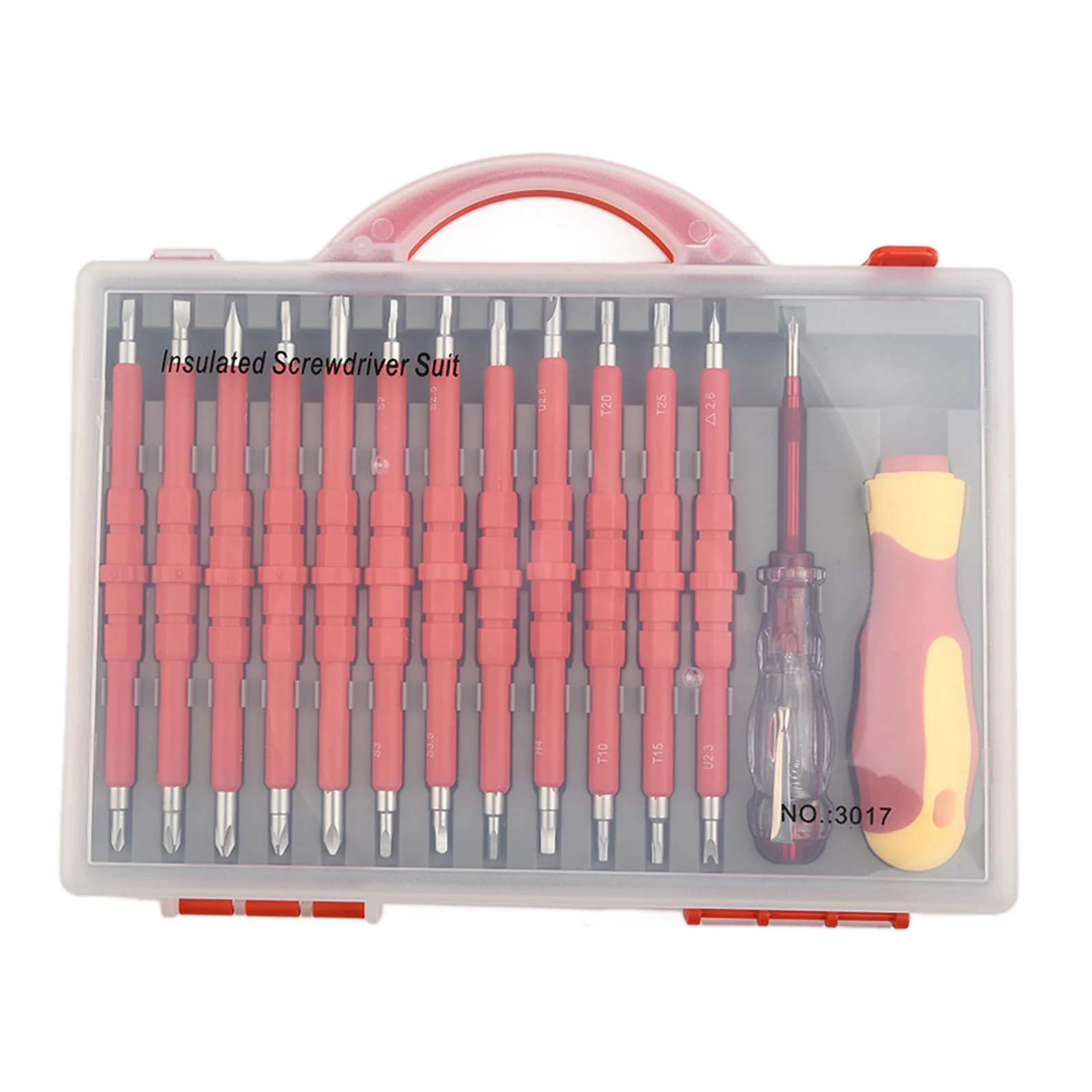 

14 In 1 Magnetic Screwdriver Set Insulated Screwdriver Kit Colour Red Manual Screwdriver Set Maintenance Tool