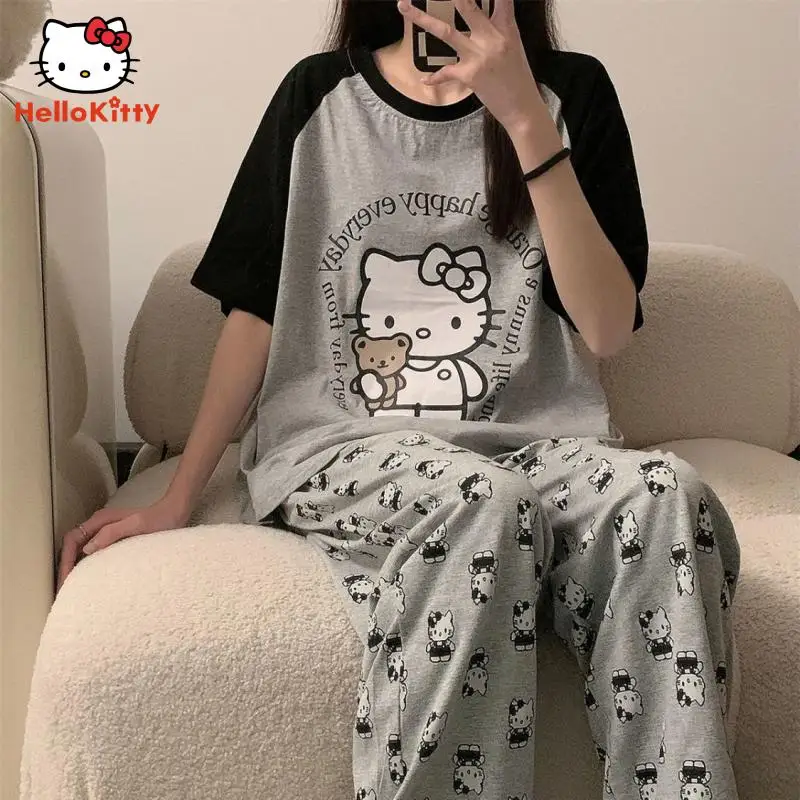 Милые летние штаны Hellokitty с коротким рукавом Домашняя одежда пижамный комплект аниме мультфильм повседневная одежда для улицы Домашняя одежда подарок для девушки
Милые летние штаны Hellokitty с коротким рукавом Домашняя одежда пижамный комплект аниме мультфильм повседневная одежда для улицы Домашняя одежда подарок для девушки