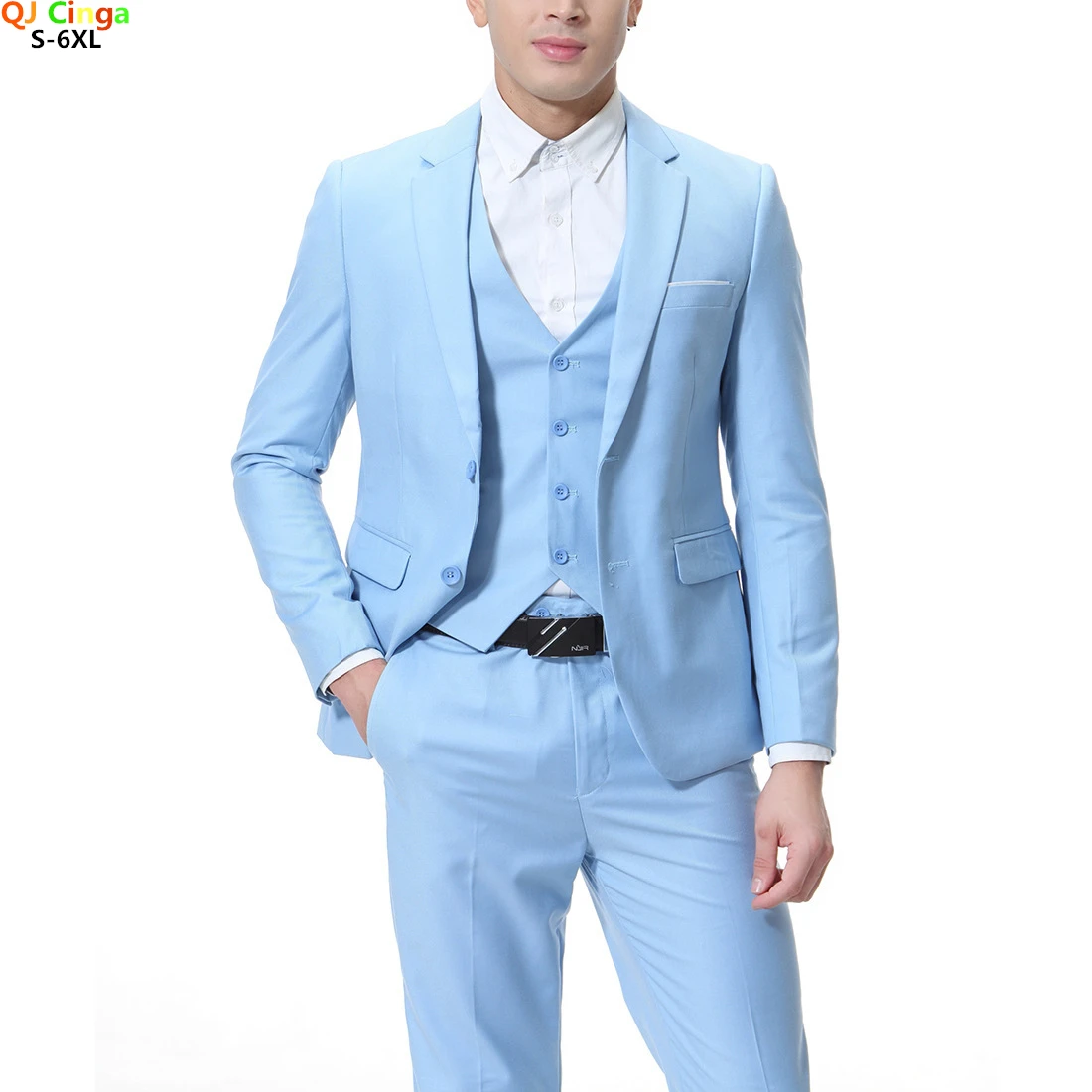 Double Vent Jacket Vest Trousers Men's Suit 3 Piece Business Wedding Men Slim Terno Blue Black Gray Red Blazers Pants Waistcoat
Double Vent Jacket Vest Trousers Men's Suit 3 Piece Business Wedding Men Slim Terno Blue Black Gray Red Blazers Pants Waistcoat
