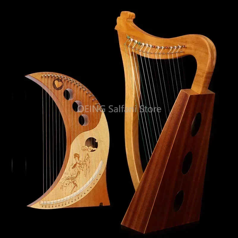Solid Wood Toy Lyre Harp 15 Strings Classical Triangle Traditional Lyre Harp Shaker Tuning Arpa De Boca Music Instrument
Solid Wood Toy Lyre Harp 15 Strings Classical Triangle Traditional Lyre Harp Shaker Tuning Arpa De Boca Music Instrument