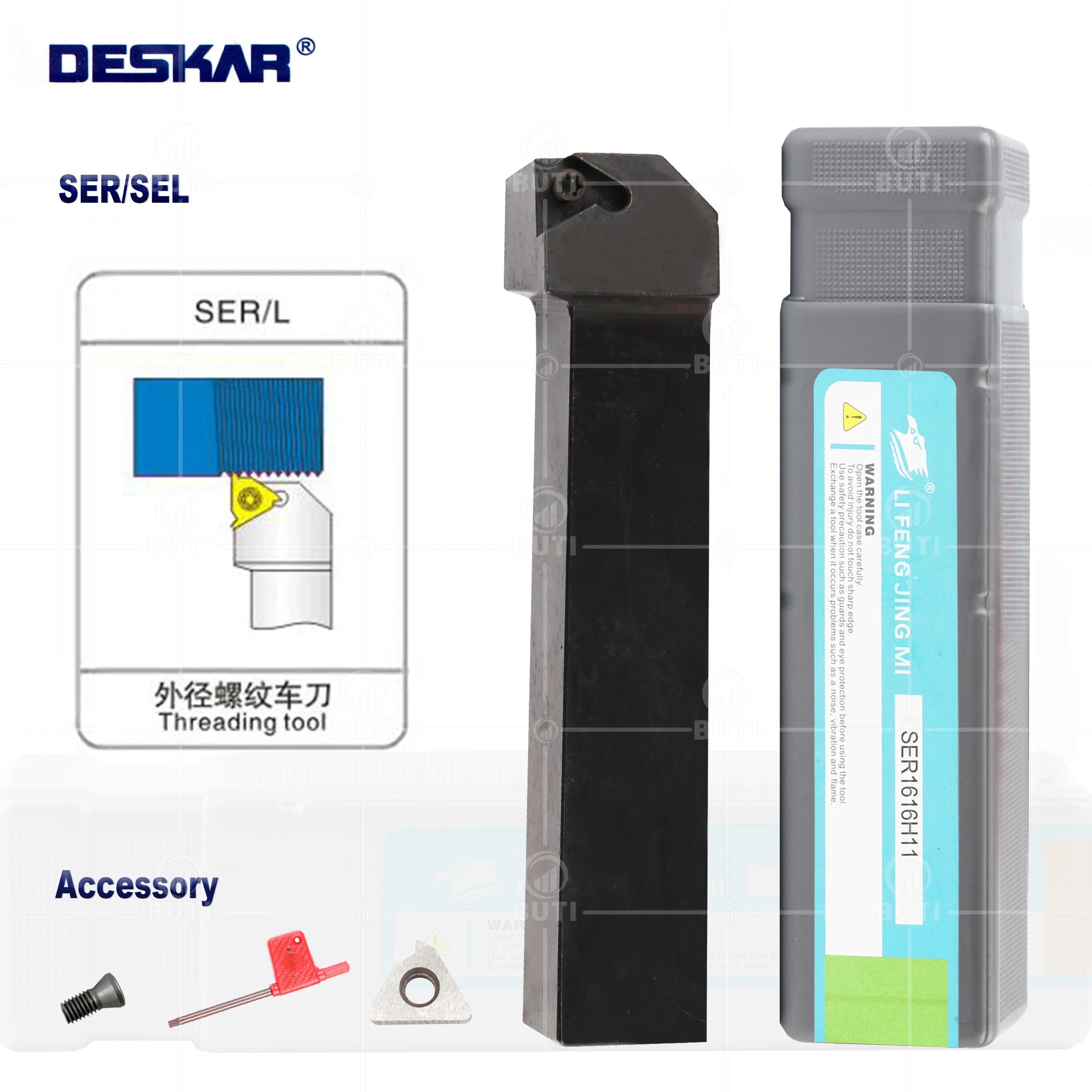 DESKAR 100% Original SER/L1010 1212 1616 2020 2525 Threading Turning Tools Holder CNC Lathe Thread Cutting Cutter Arbor For 16ER
DESKAR 100% Original SER/L1010 1212 1616 2020 2525 Threading Turning Tools Holder CNC Lathe Thread Cutting Cutter Arbor For 16ER
