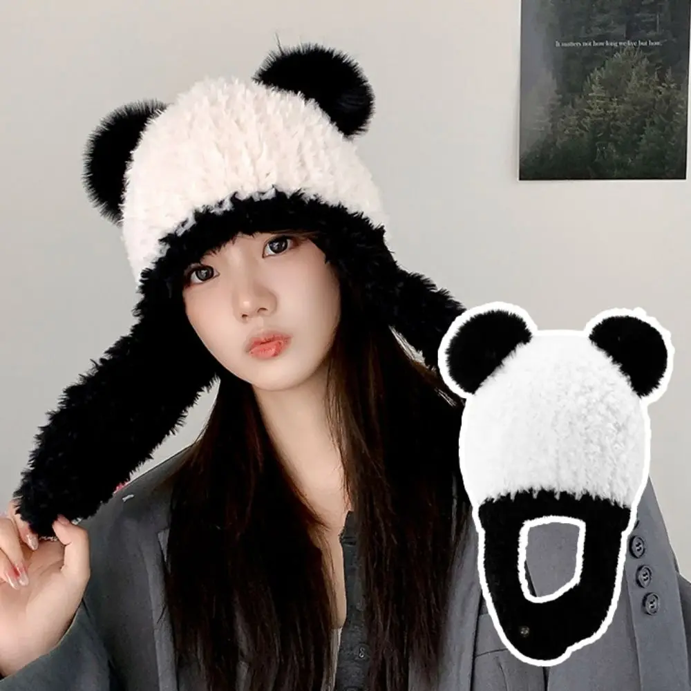 Cute Plush Panda Hat Thickened Winter Warm Bucket Hat Fluffy Soft Ear Protection Hat Women
Cute Plush Panda Hat Thickened Winter Warm Bucket Hat Fluffy Soft Ear Protection Hat Women