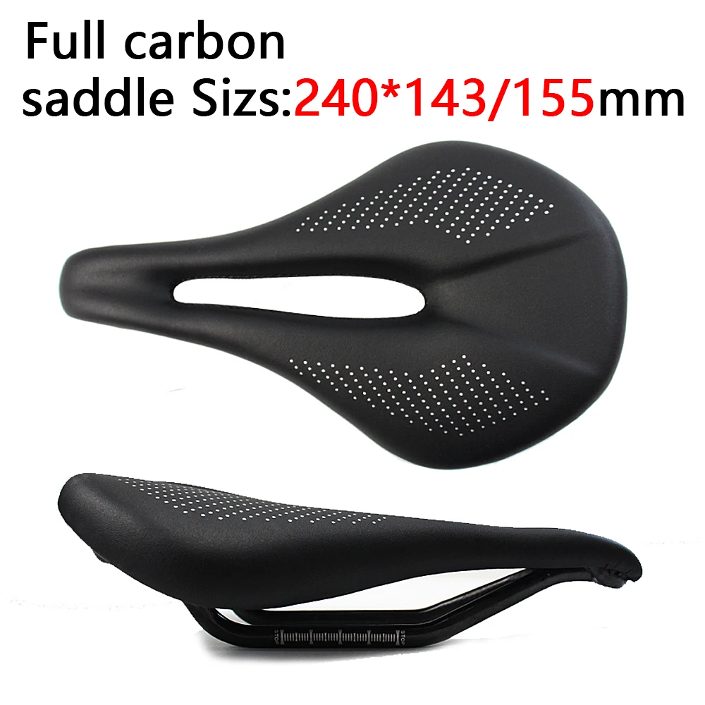 

Full Carbon Saddle Road MTB Mountain Bike Bicycle saddle for Cycling Saddle Trail Comfort Races Seat Power Saddle 240-143/155mm