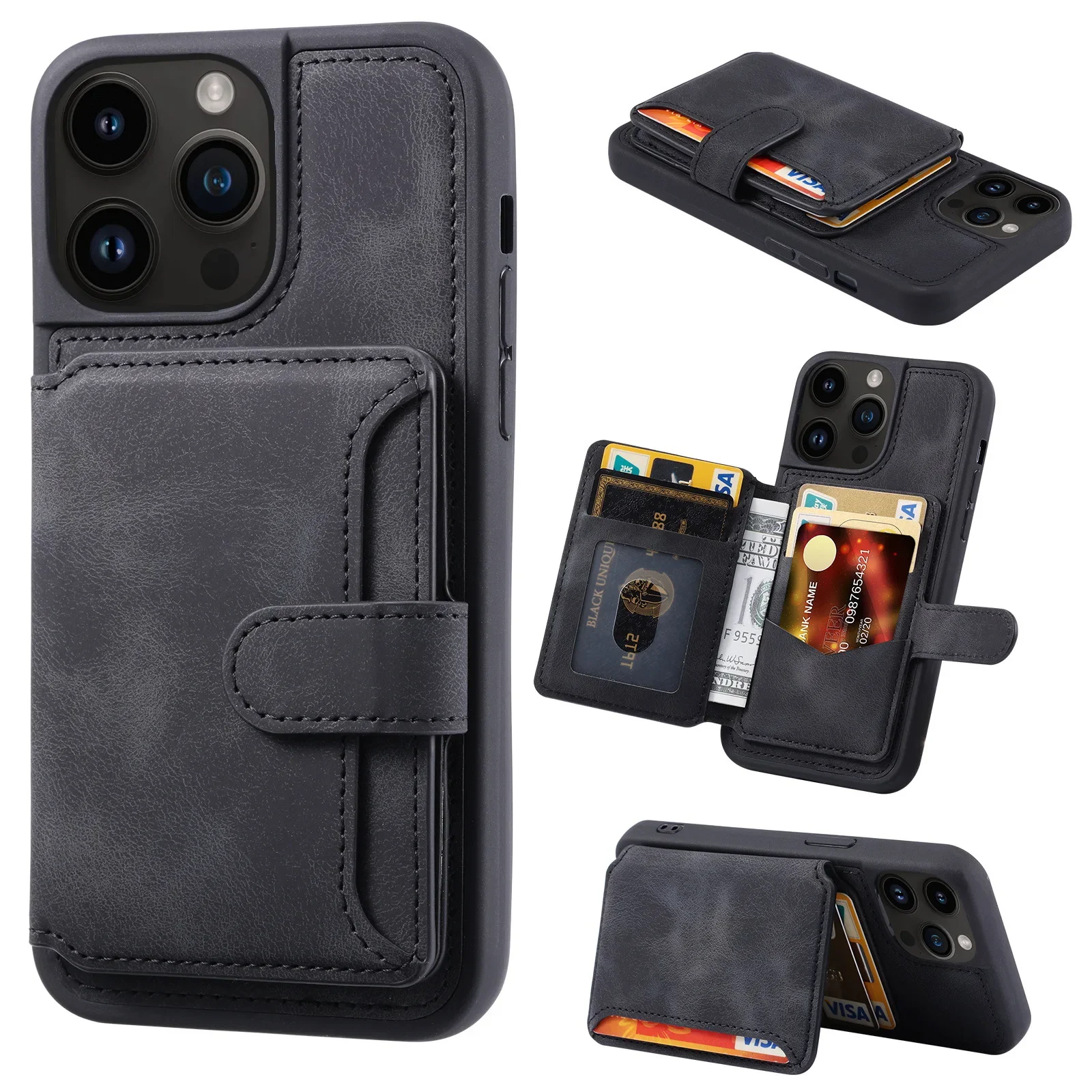 2 in 1 Faux Leather Case for iPhone 15, 14, 13 Pro Max Plus, Wallet Card Holder, Back Cover, Magnetic Bracket, Protective Shell
2 in 1 Faux Leather Case for iPhone 15, 14, 13 Pro Max Plus, Wallet Card Holder, Back Cover, Magnetic Bracket, Protective Shell