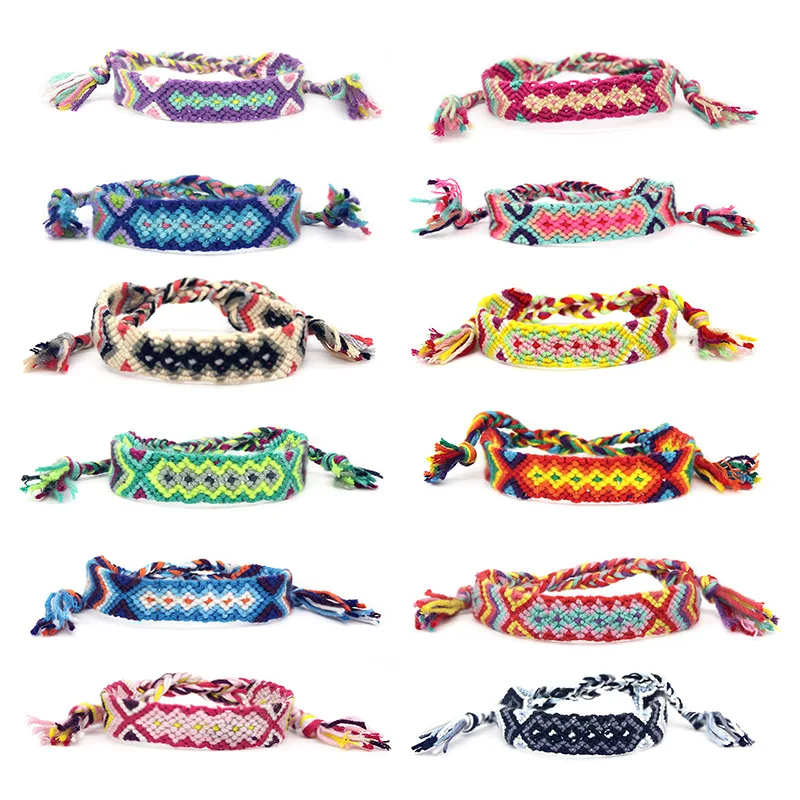 

10pcs Braided Bracelet Handmade Boho Thread Couple Bracelet Women Men Adjustable Bangles&Pulsera Jewelry Gift Wholesale