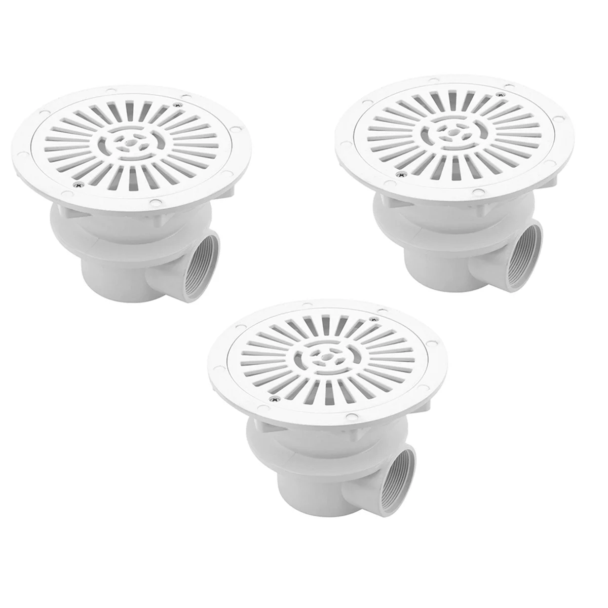 3PCS Pool Floor Drain, White Main Drain Water Inlet Draining Accessory for Swimming Pool
3PCS Pool Floor Drain, White Main Drain Water Inlet Draining Accessory for Swimming Pool