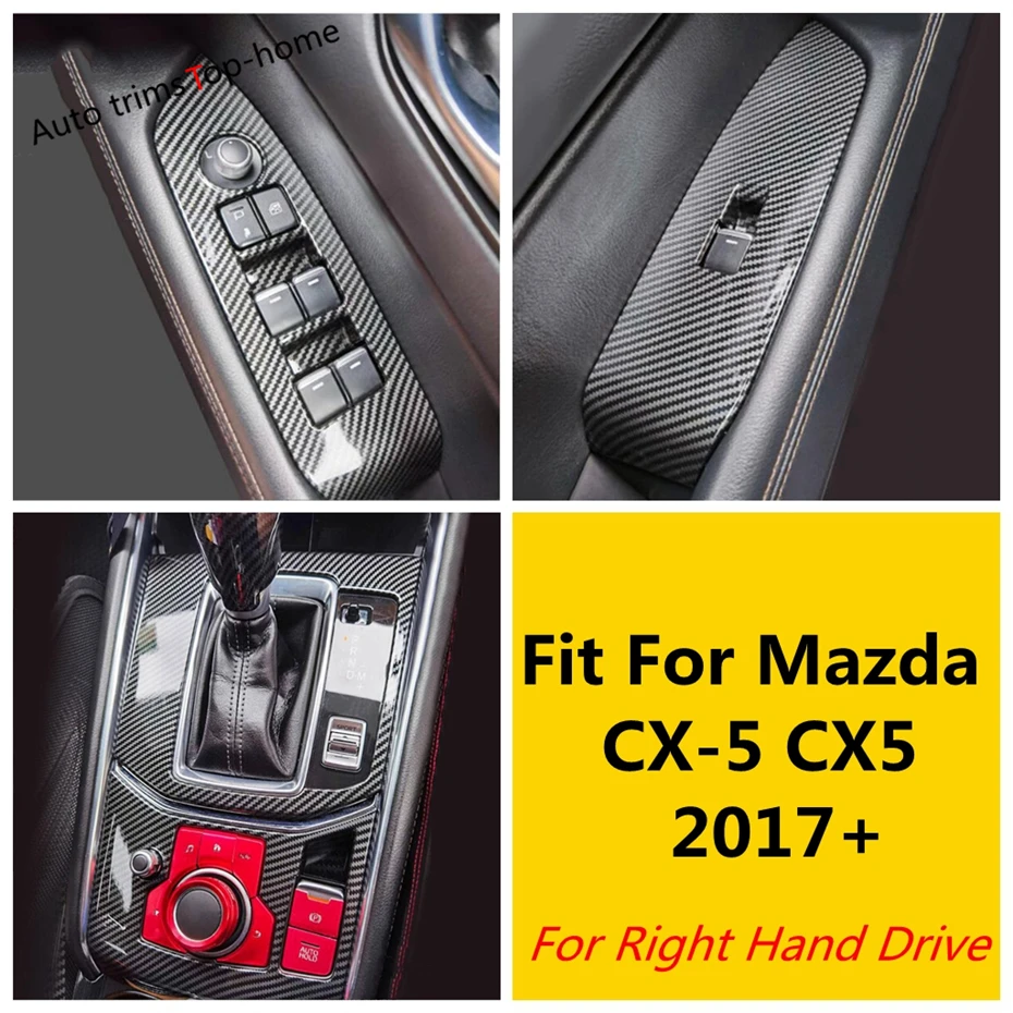 

RHD Central Console Gear Shift Panel / Armrest Window Lift Switch Frame Cover Trim Accessories For Mazda CX-5 CX5 2017 - 2022