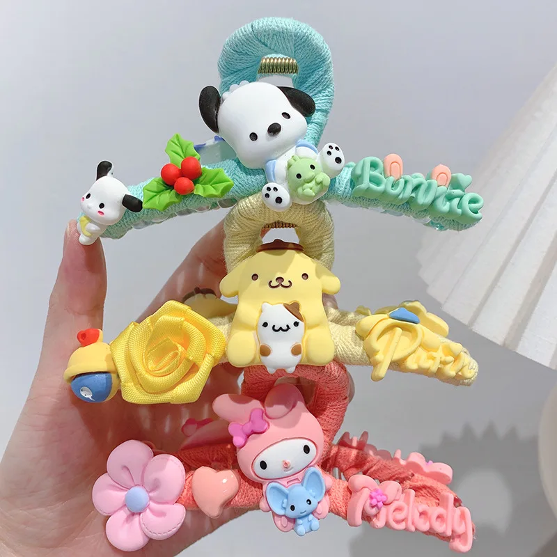 Kawaii Sanrio Hair Clip Cartoon Mymelody Kuromi Cinnamoroll Cute Girl Shark Clip Korean Elegant Geometric Hair Accessories
Kawaii Sanrio Hair Clip Cartoon Mymelody Kuromi Cinnamoroll Cute Girl Shark Clip Korean Elegant Geometric Hair Accessories