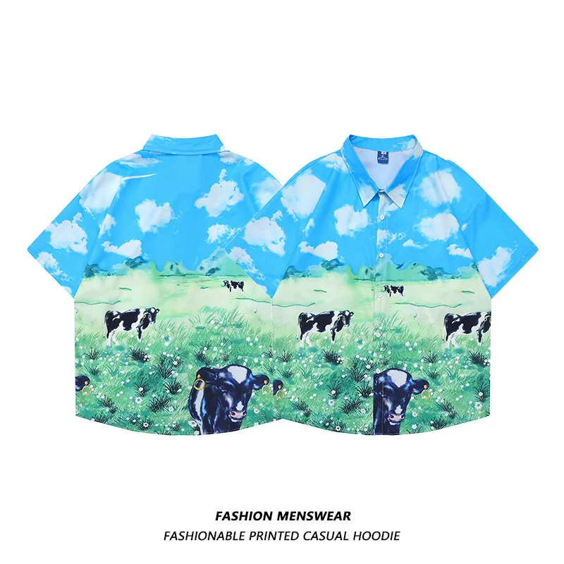 Oversized Casual Shirts Mens 2023 Summer Fashion Chain Printing New Personalized Male Female Student Versatile Couple
Oversized Casual Shirts Mens 2023 Summer Fashion Chain Printing New Personalized Male Female Student Versatile Couple