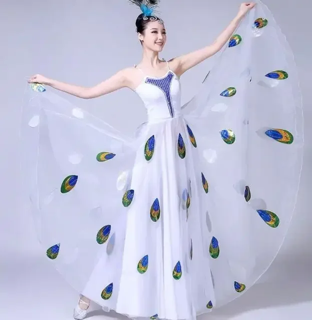 Adult woman peacock dancing Perofrmance Dress Women Big Wing Peacock Fancy Chiffon folk dancing Dress
Adult woman peacock dancing Perofrmance Dress Women Big Wing Peacock Fancy Chiffon folk dancing Dress