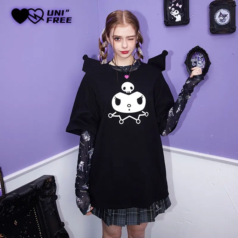 Kawaii Sanrio koomi Joint Name/тонкая футболка с короткими рукавами милые черные повседневные топы с рисунком для девочек, пальто из чистого хлопка для студентов
Kawaii Sanrio koomi Joint Name/тонкая футболка с короткими рукавами милые черные повседневные топы с рисунком для девочек, пальто из чистого хлопка для студентов