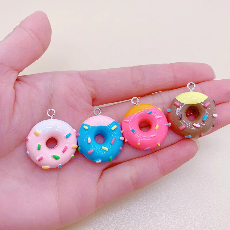 10pcs/Lot Resin Flatback Hollowed Donuts Earring Charms Diy Jewelry Findings Cute Food Pendant For Keychain Making 
10pcs/Lot Resin Flatback Hollowed Donuts Earring Charms Diy Jewelry Findings Cute Food Pendant For Keychain Making