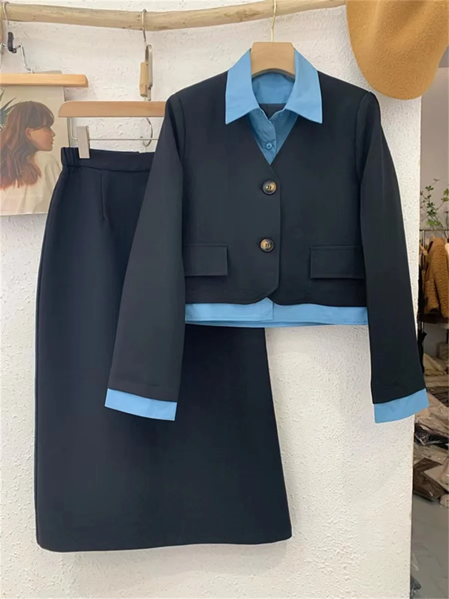 2023 Spring Women's Fashion Suit Korean Elegant Autumn New Casual Blazers Coat + Skirt Two-piece Set Femlae Clothing
2023 Spring Women's Fashion Suit Korean Elegant Autumn New Casual Blazers Coat + Skirt Two-piece Set Femlae Clothing