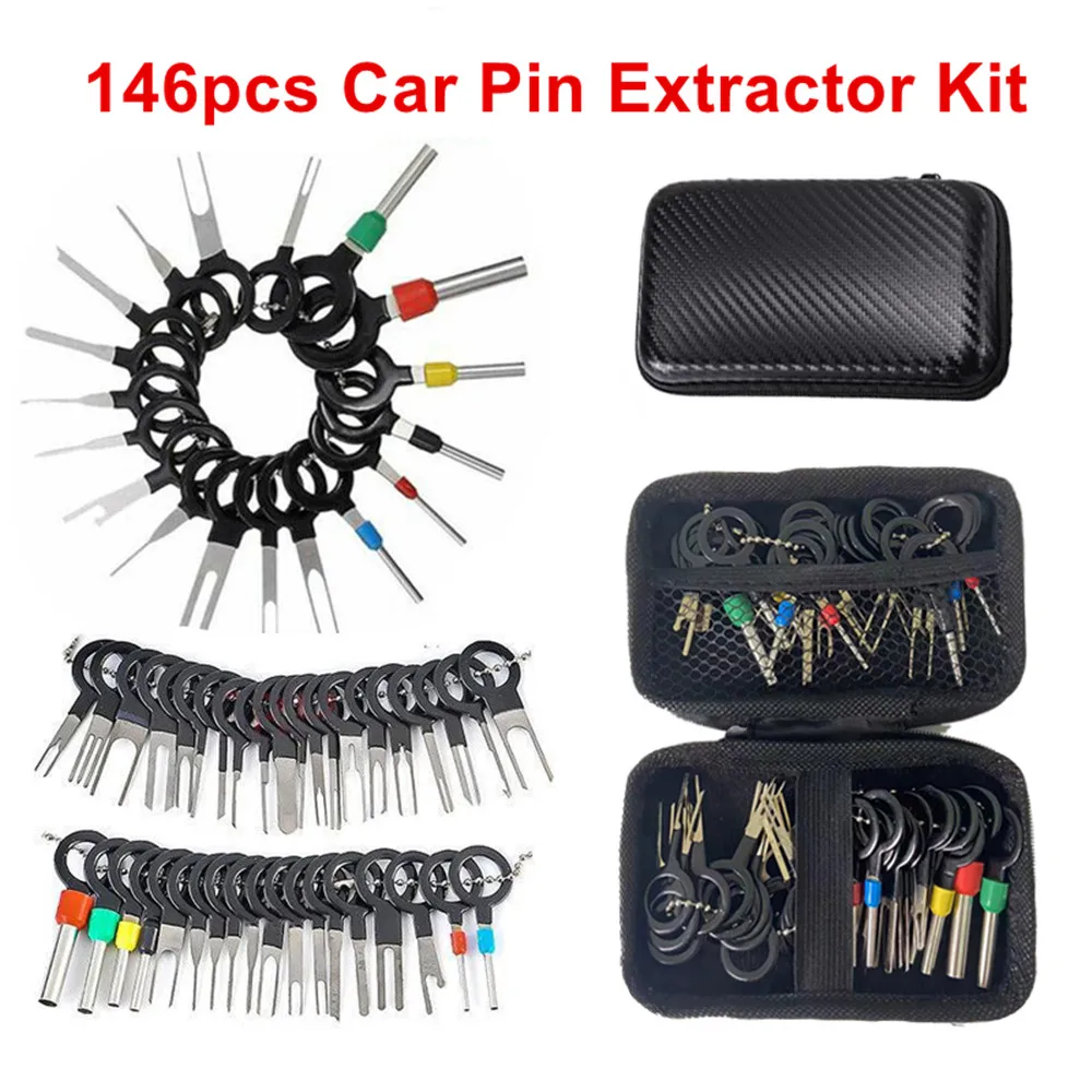 

146/100/76/41pcs Puller Tool Motorist Kit Wires Pin Extractor Auto Stylus Tooling Set Car Terminals Removal Disassembly Tool