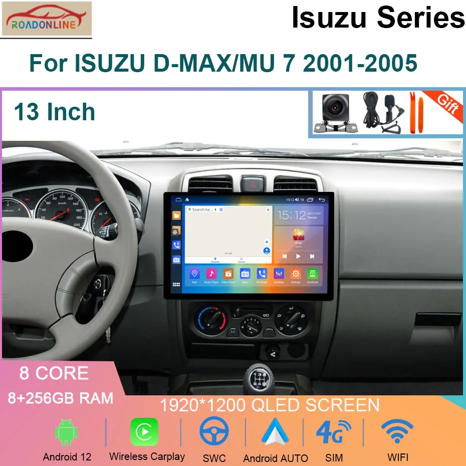 Автомобильная магнитола 8 + 256 ГБ Android 12 для ISUZU D-MAX/MU 7 2001-2005, навигация, Carplay плеер, головное устройство, магнитофон
Автомобильная магнитола 8 + 256 ГБ Android 12 для ISUZU D-MAX/MU 7 2001-2005, навигация, Carplay плеер, головное устройство, магнитофон