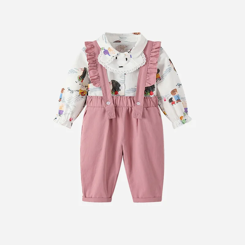 2024 Autumn Korean Baby Girls 2PCS Clothes Set Cotton Long Sleeve Cartoon Blouse Pink Suspender Pants Suit Infant Girls Outfits
2024 Autumn Korean Baby Girls 2PCS Clothes Set Cotton Long Sleeve Cartoon Blouse Pink Suspender Pants Suit Infant Girls Outfits