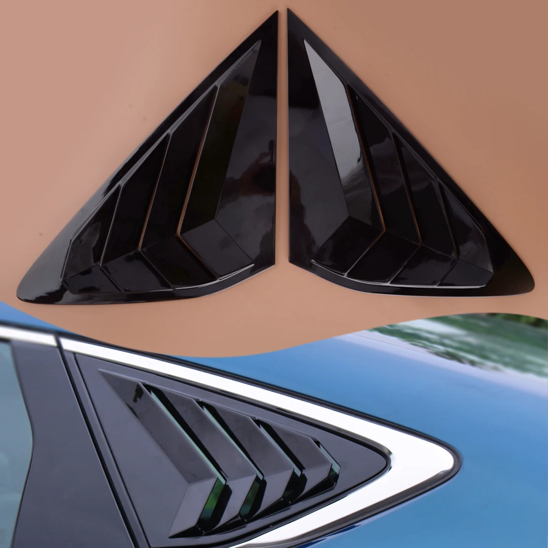 1 Pair Car Rear Quarter Window Louver Shutter Cover Trim Fit for Honda Accord 11th Gen 2023 2024 Gloss Black ABS
1 Pair Car Rear Quarter Window Louver Shutter Cover Trim Fit for Honda Accord 11th Gen 2023 2024 Gloss Black ABS