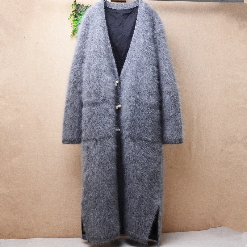1.4 Heavy Thick Female Women Fall Winter Hairy Grey Beading Mink Cashmere Knitted V-Neck Loose Long Sweater Cardigans Overcoat
1.4 Heavy Thick Female Women Fall Winter Hairy Grey Beading Mink Cashmere Knitted V-Neck Loose Long Sweater Cardigans Overcoat