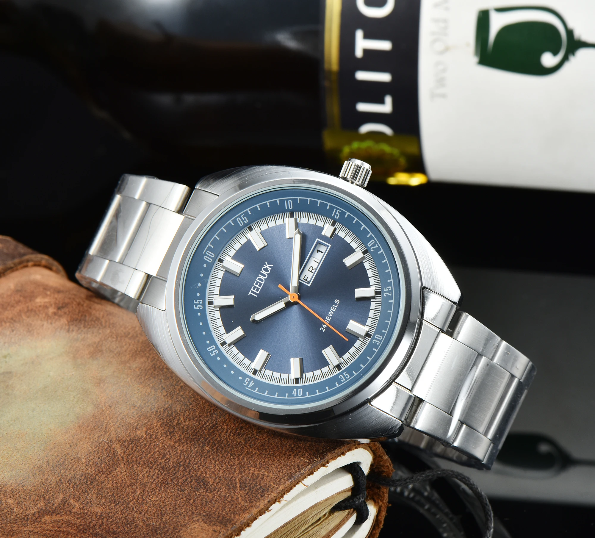 

Quartz Watch AAA Luxury band Waterproofing Retro Luminous SK2 Dual Calendar Stainless Steel 45mm Men Wristwatch