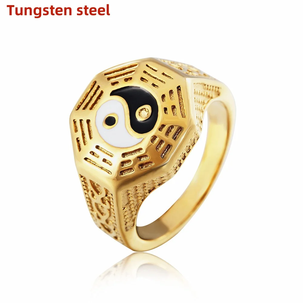 2024 Chinese style eight trigrams Yin Yang symbol Men's tungsten steel ring Amulet ring finger men's ring jewelry gifts
2024 Chinese style eight trigrams Yin Yang symbol Men's tungsten steel ring Amulet ring finger men's ring jewelry gifts