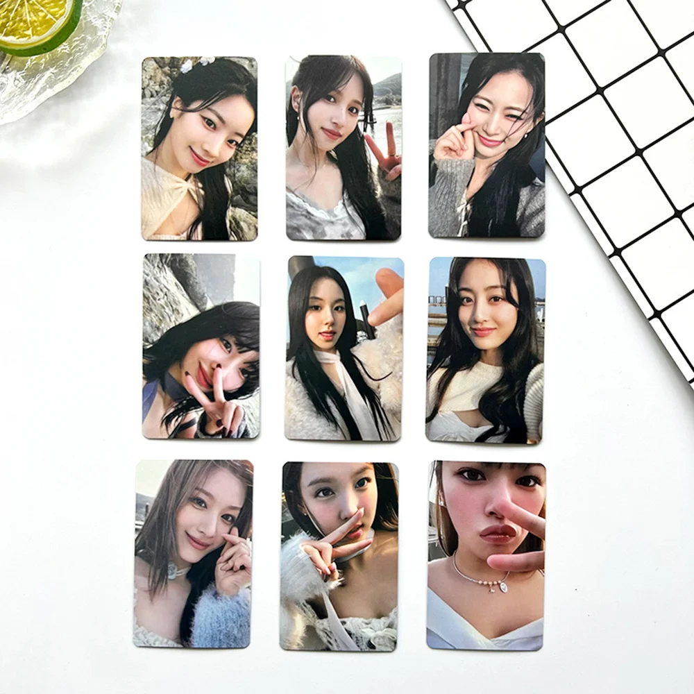 

Kpop 9Pcs/set TWICE With YOU-th Album Photocard LOMO Card Double Sided Postcard NaYeon SANA DaHyun Merch Gift Fans Collection