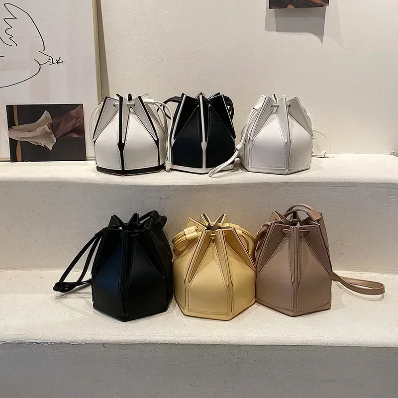 

Брендовая складная сумка-мешок для женщин, модная сумочка на плечо, дизайнерский саквояж кросс-боди с геометрическим узором